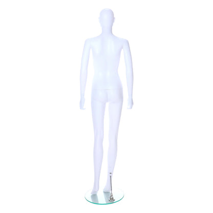 Candor Faceless Egghead Mannequin - Female - Matt White - Eco-Friendly Plastic