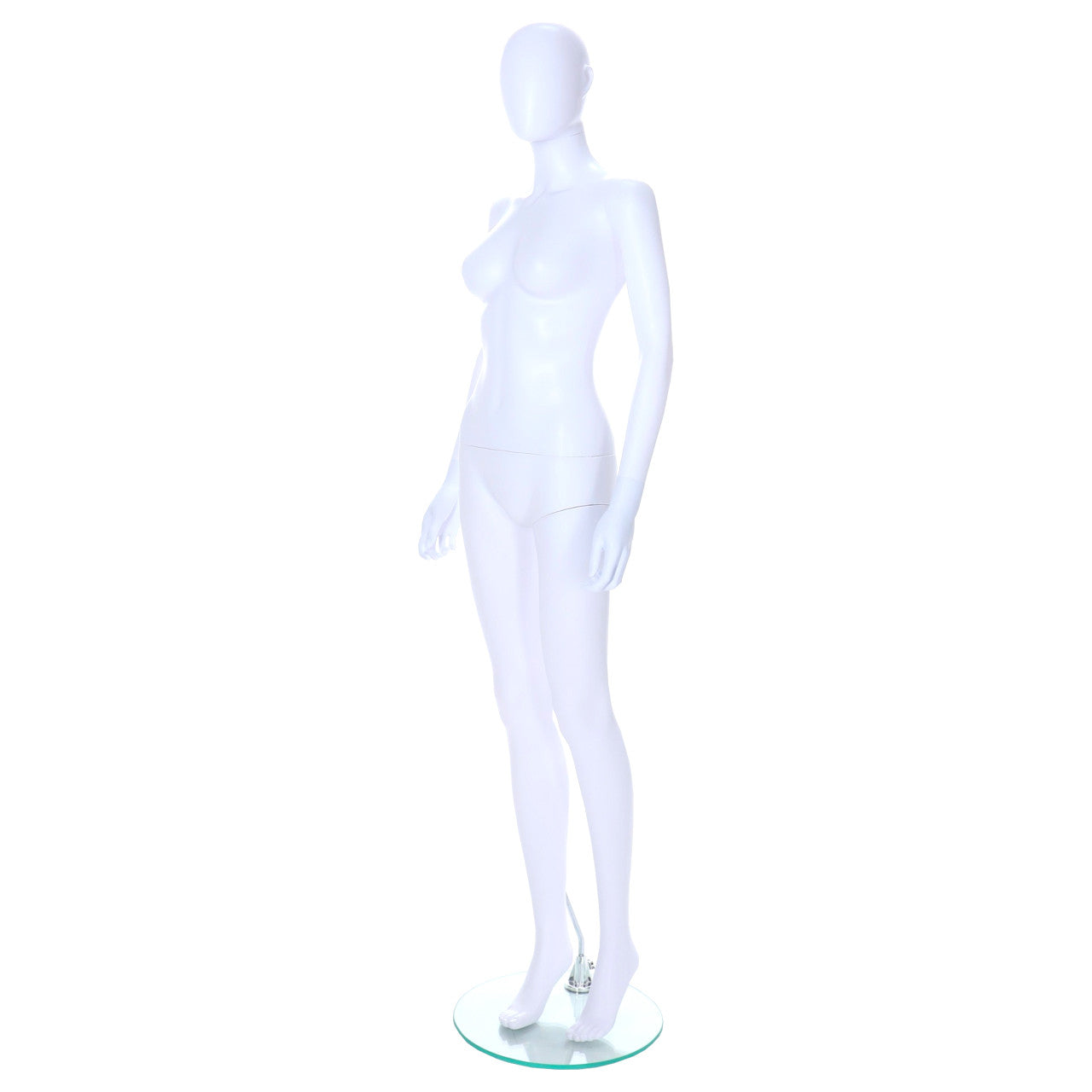 Candor Faceless Egghead Mannequin - Female - Matt White - Eco-Friendly Plastic