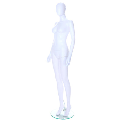 Candor Faceless Egghead Mannequin - Female - Matt White - Eco-Friendly Plastic