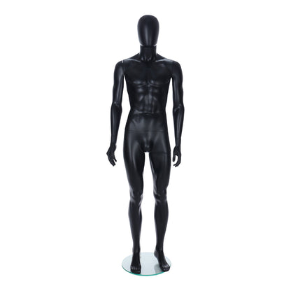 Spring Faceless Mannequin  - Male - Matt Black