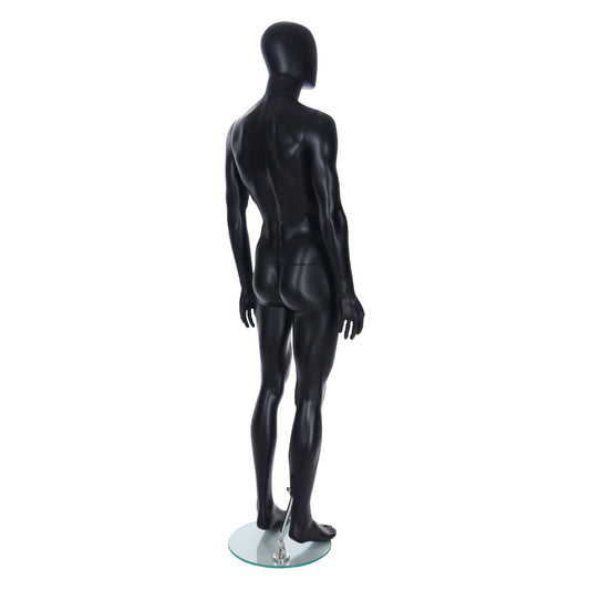 Spring Faceless Mannequin  - Male - Matt Black