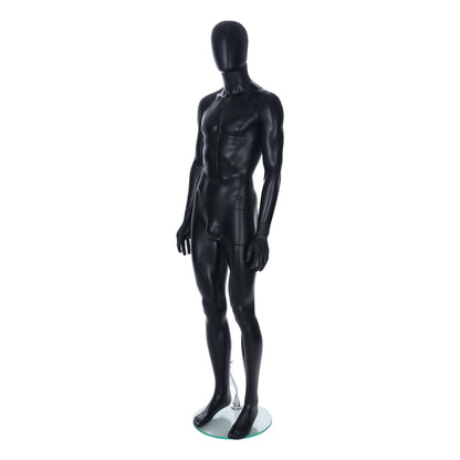 Spring Faceless Mannequin  - Male - Matt Black