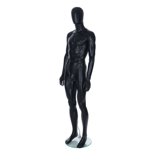 Spring Faceless Mannequin  - Male - Matt Black