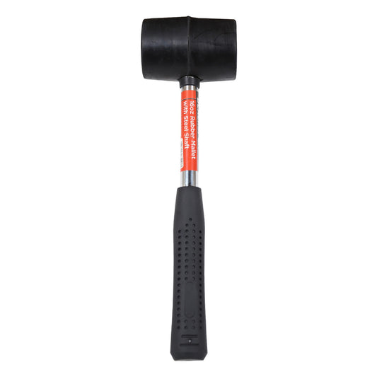 16oz Rubber Mallet with Steel Shaft