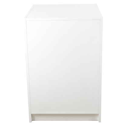 Solido White Till Unit with Lockable Cupboard and Shelf
