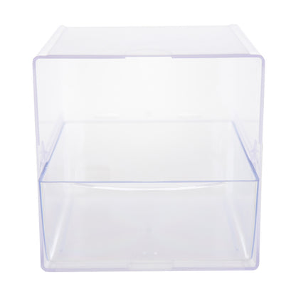 Clear Single Drawer Stackable Cube Storage Container - H152 x W152 x D184 mm
