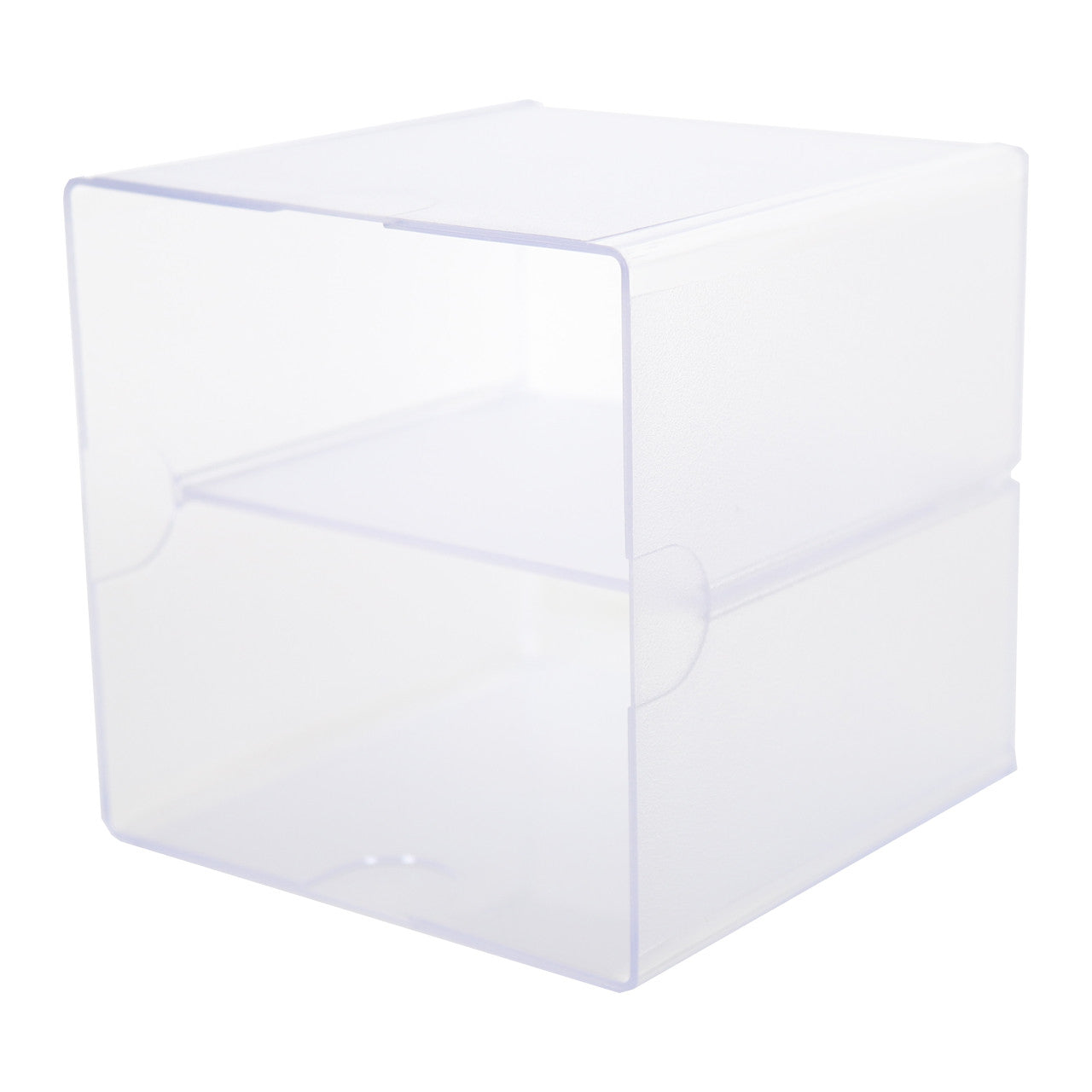 Clear Single Shelf Stackable Cube Storage Container - H152 x W152 x D152 mm