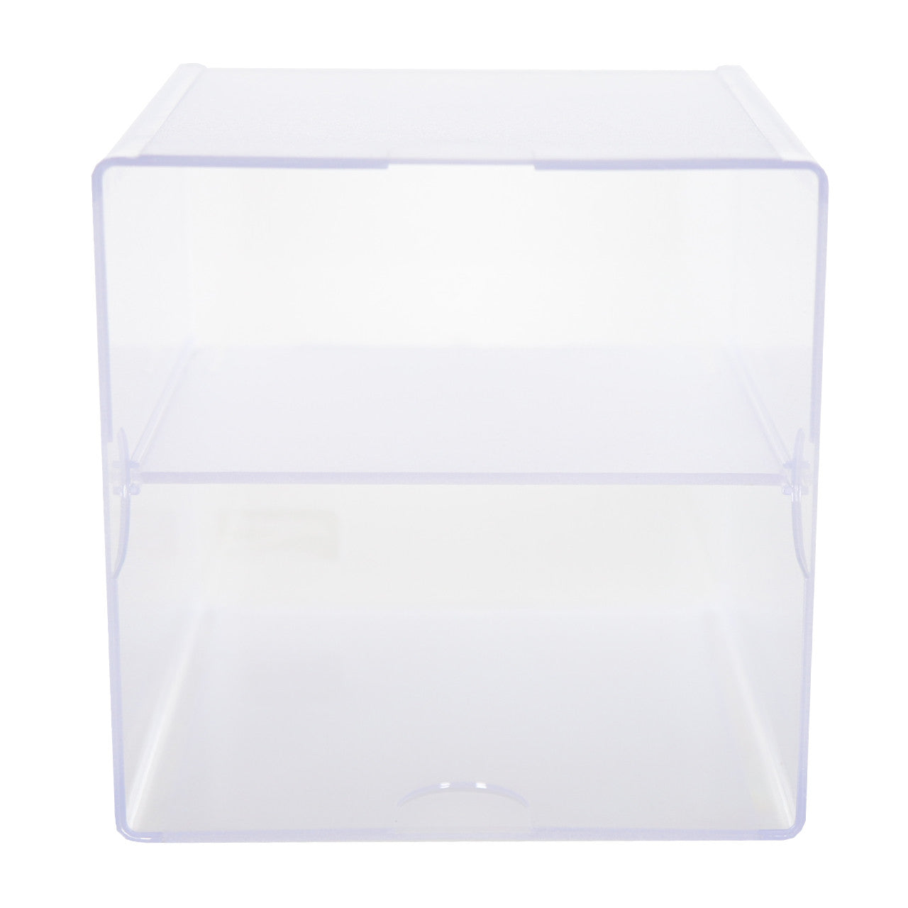 Clear Single Shelf Stackable Cube Storage Container - H152 x W152 x D152 mm