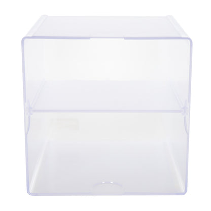 Clear Single Shelf Stackable Cube Storage Container - H152 x W152 x D152 mm