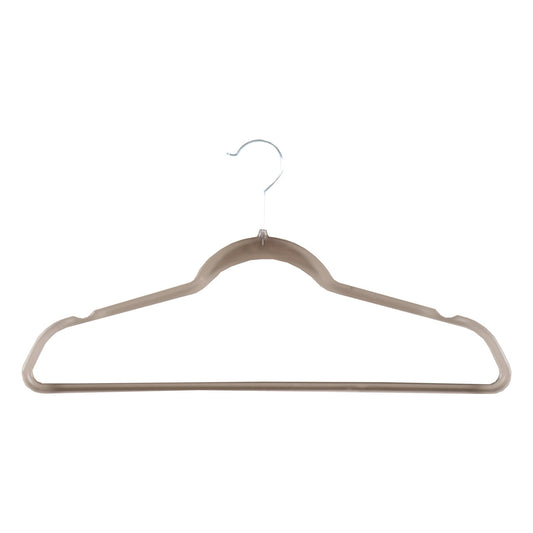 Clear Plastic Grey Hangers with Trouser Bar and Shoulder Notches - 45cm
