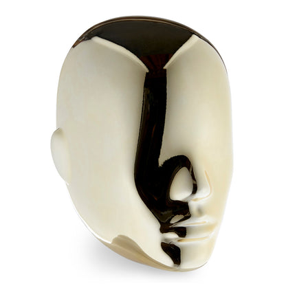 Focus Mannequin 01 - Male - Gloss White - 1 Gold Face + 1 Silver Face