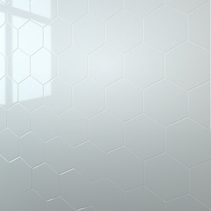 White Hexagon Wall Panel