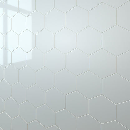 White Hexagon Wall Panel