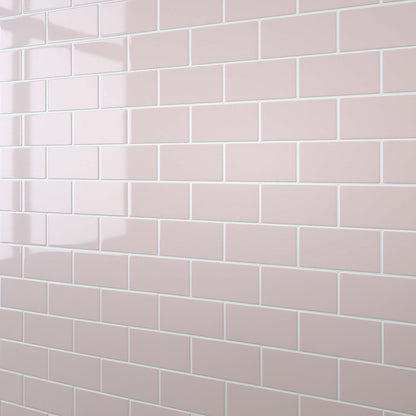 Pastel Pink Flat Metro Wall Panel