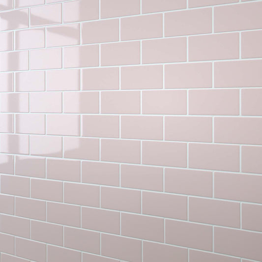 Pastel Pink Flat Metro Wall Panel