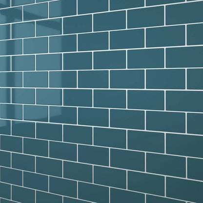 Teal Blue Flat Metro Wall Panel
