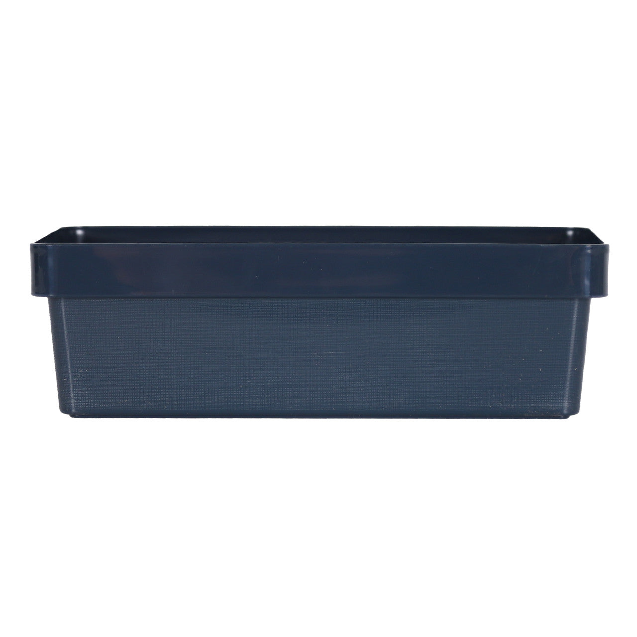 3 x Blue Linen Texture Large Storage Baskets