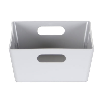 3 x Grey Small Rectangle Storage Baskets