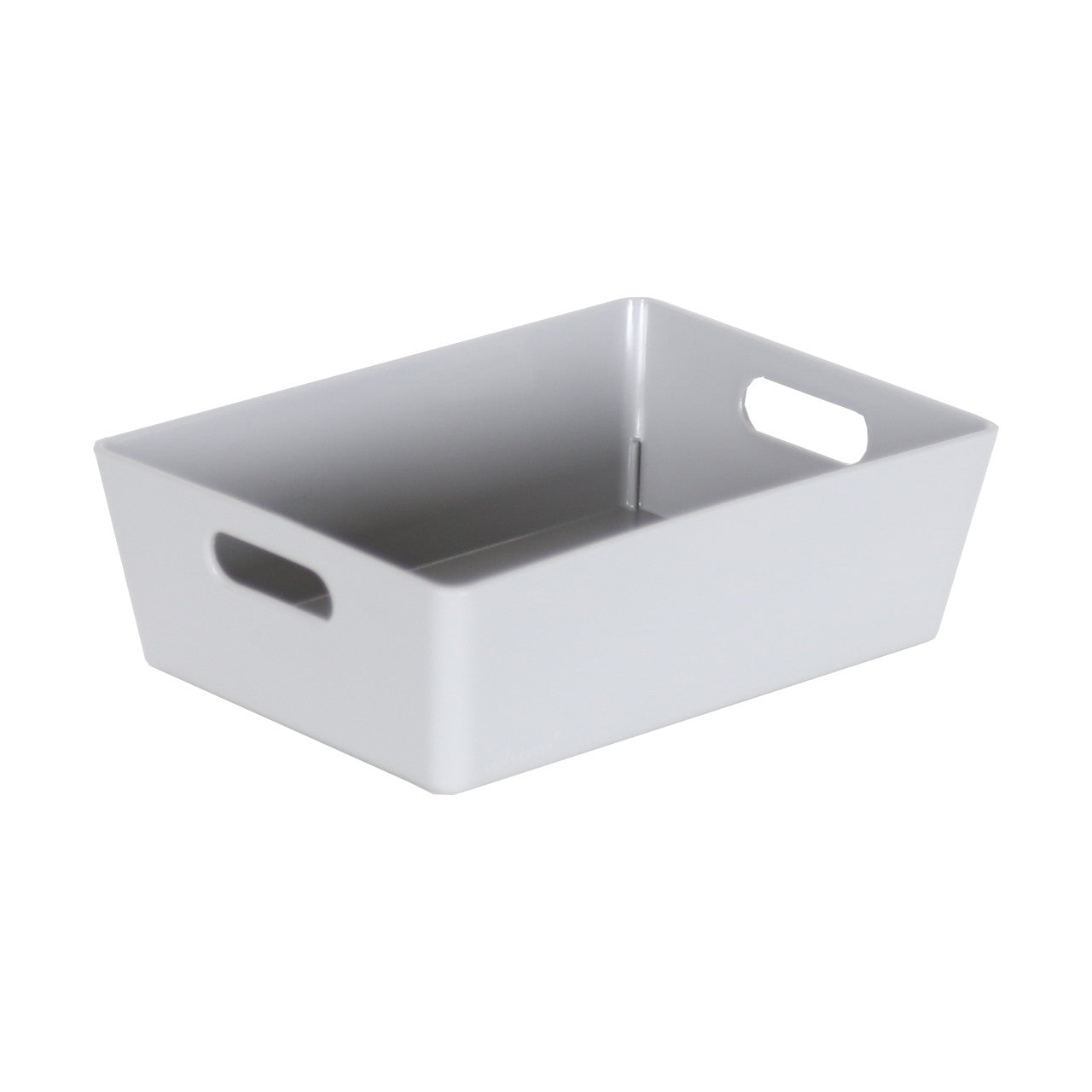 3 x Grey Small Rectangle Storage Baskets