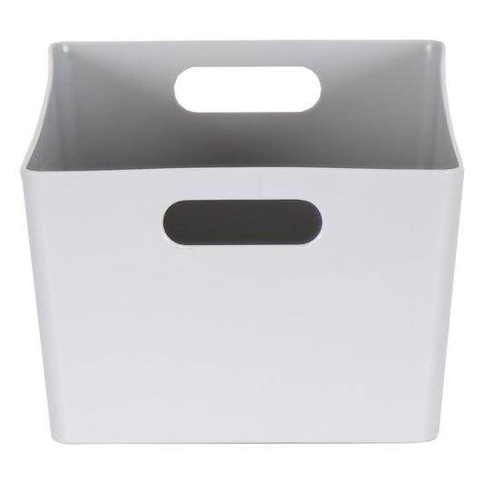 3 x Grey Deep Rectangle Storage Baskets