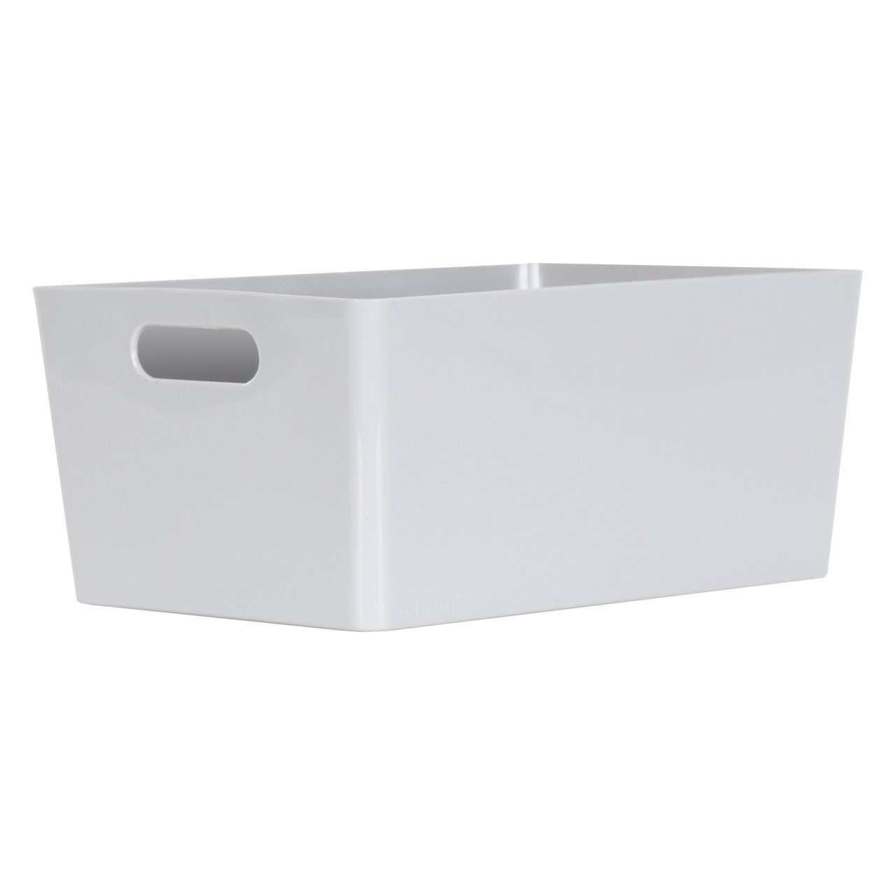 3 x Grey Deep Rectangle Storage Baskets