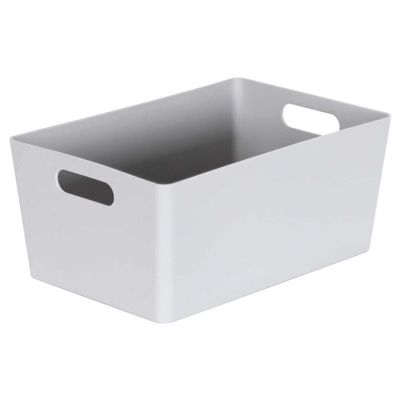 3 x Grey Deep Rectangle Storage Baskets