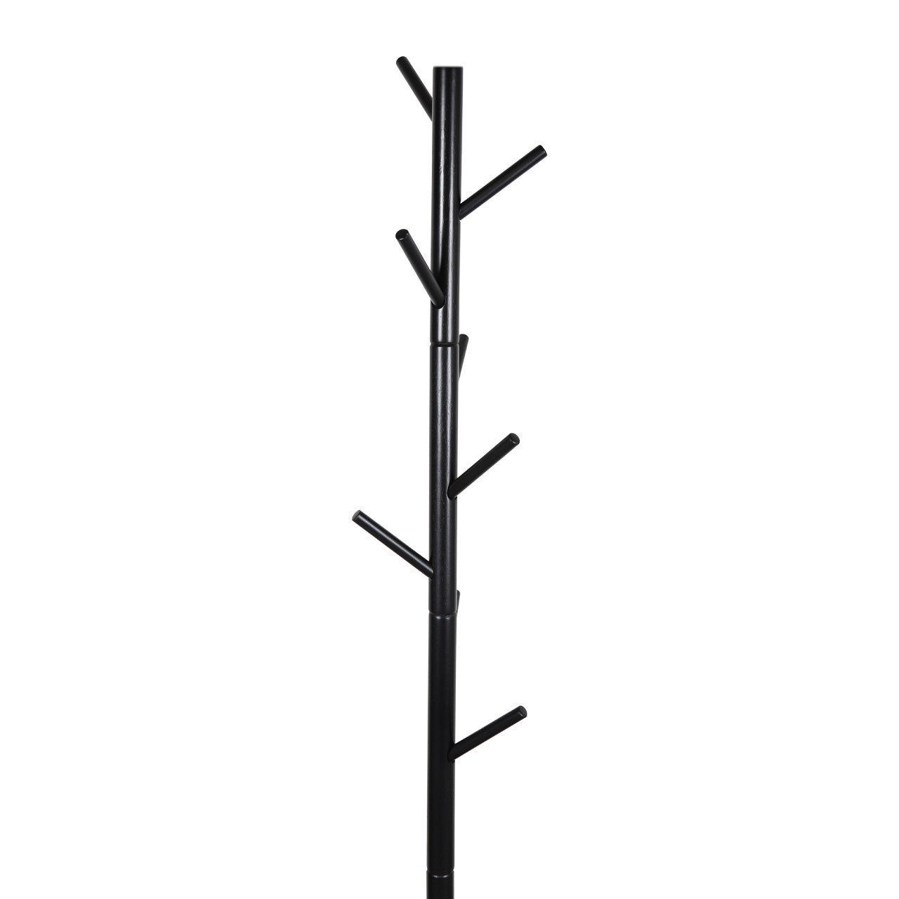 Hat & Coat Stand - 8 Hooks - Black