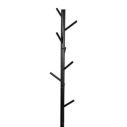 Hat & Coat Stand - 8 Hooks - Black