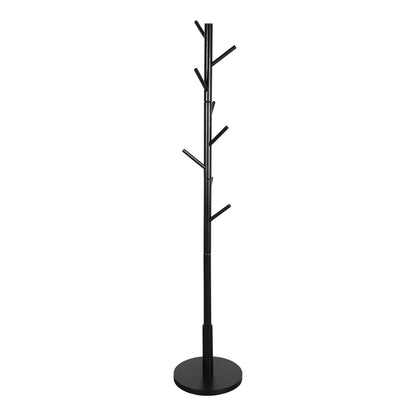 Hat & Coat Stand - 8 Hooks - Black
