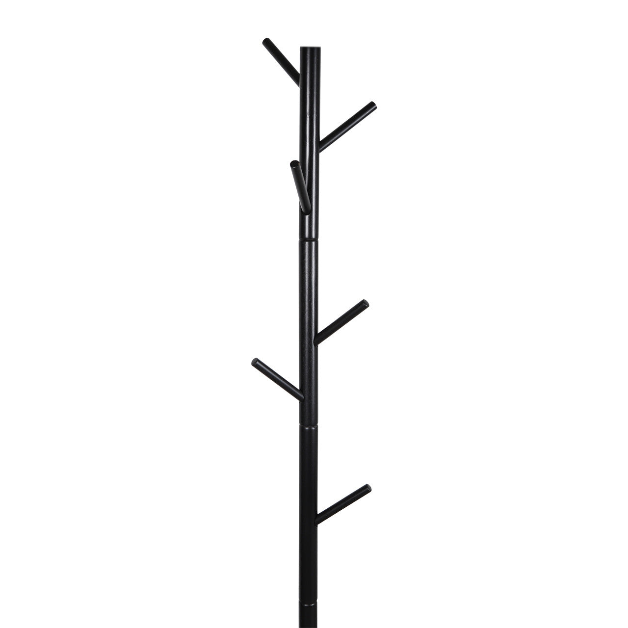 Hat & Coat Stand - 8 Hooks - Black