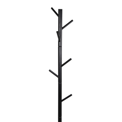 Hat & Coat Stand - 8 Hooks - Black