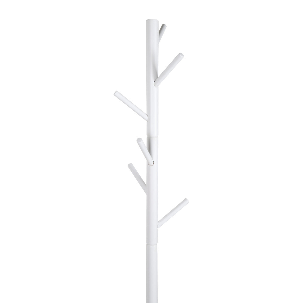 Hat & Coat Stand - 8 Hooks - White