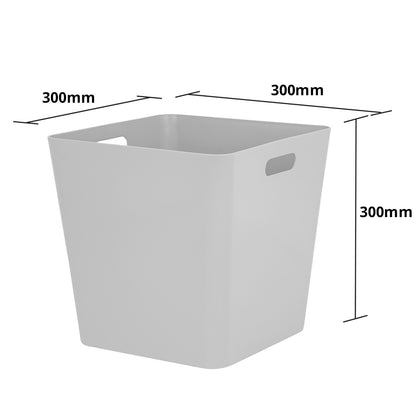 3 x Grey Large Cube Storage Baskets
