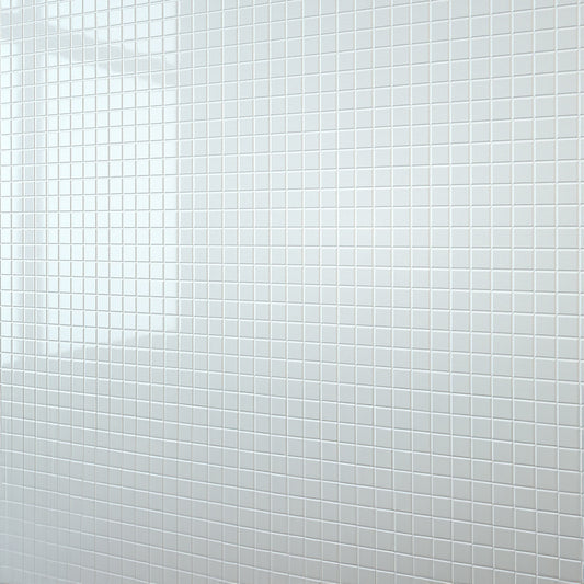 White Mosaic Wall Panel