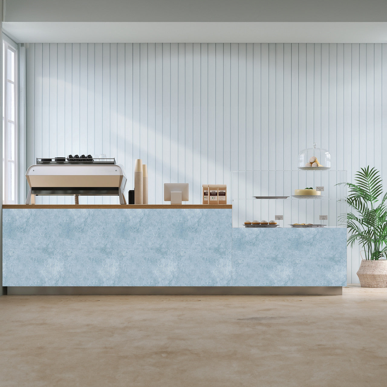 Blue Concrete Wall Panel