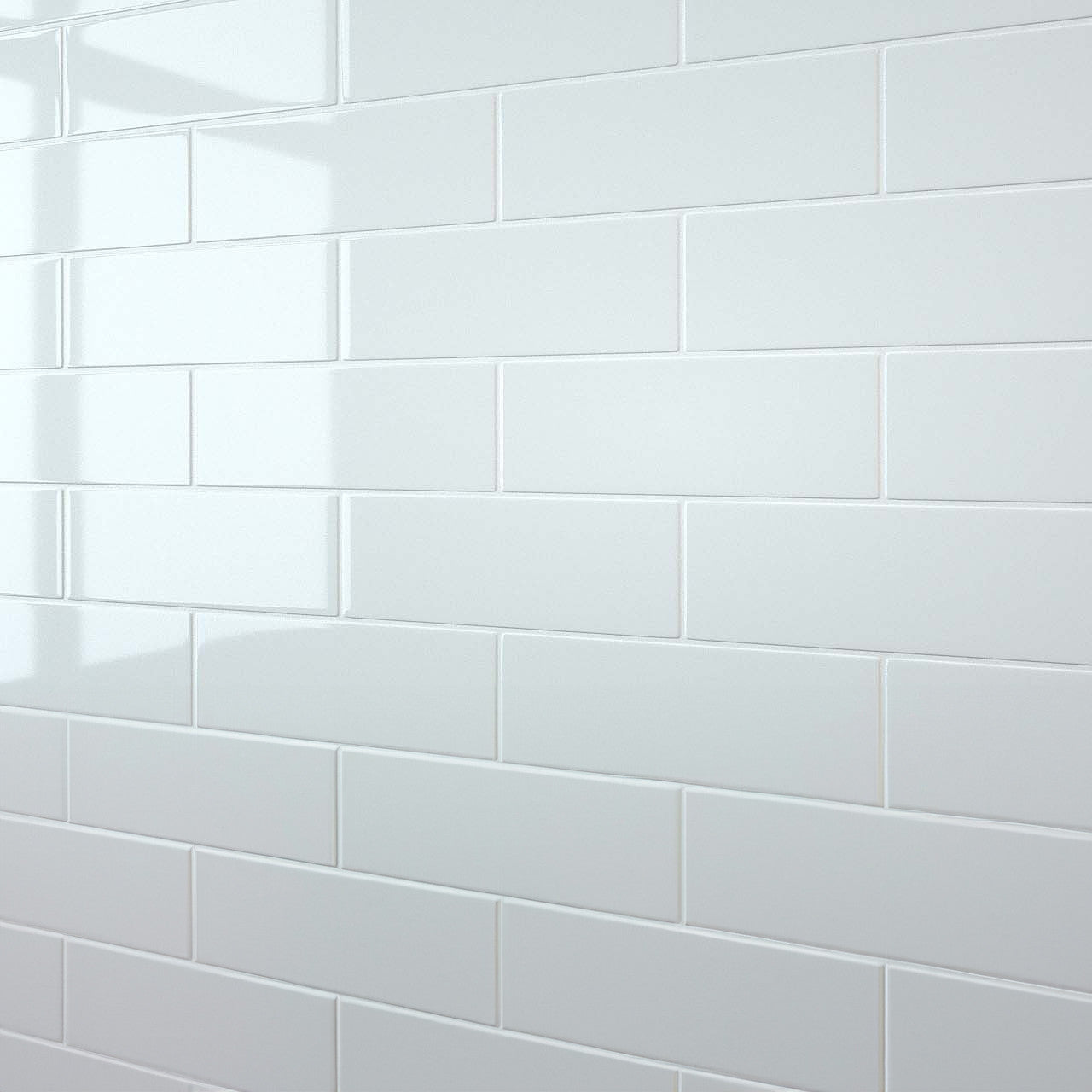 White Large Brick Wall Panel