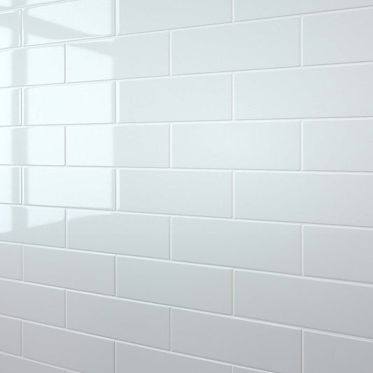 White Large Brick Wall Panel