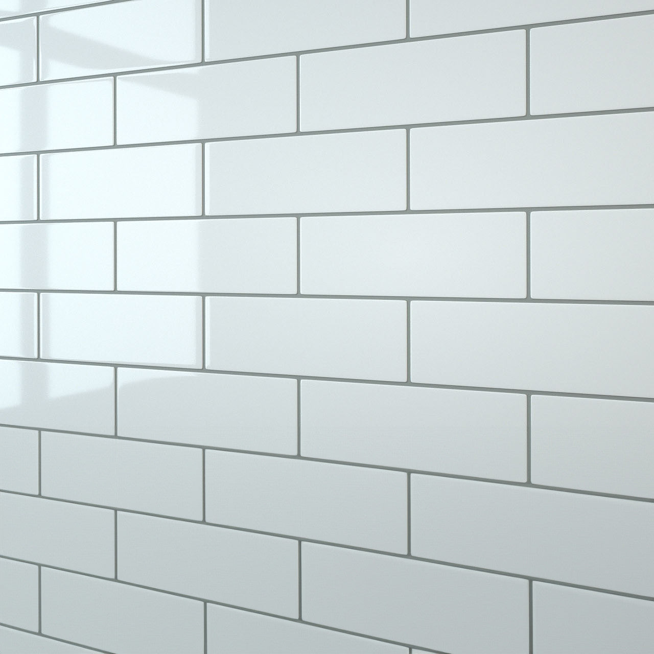 White Large Brick Wall Panel