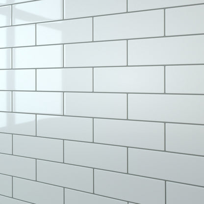 White Large Brick Wall Panel