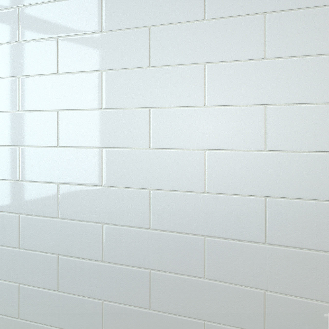 White Large Brick Wall Panel