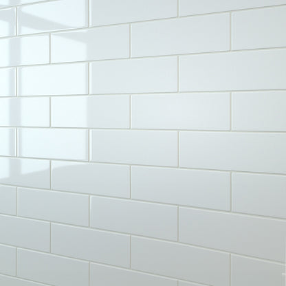 White Large Brick Wall Panel