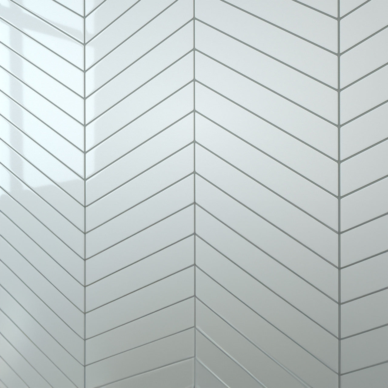 White Chevron Wall Panel