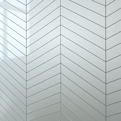 White Chevron Wall Panel