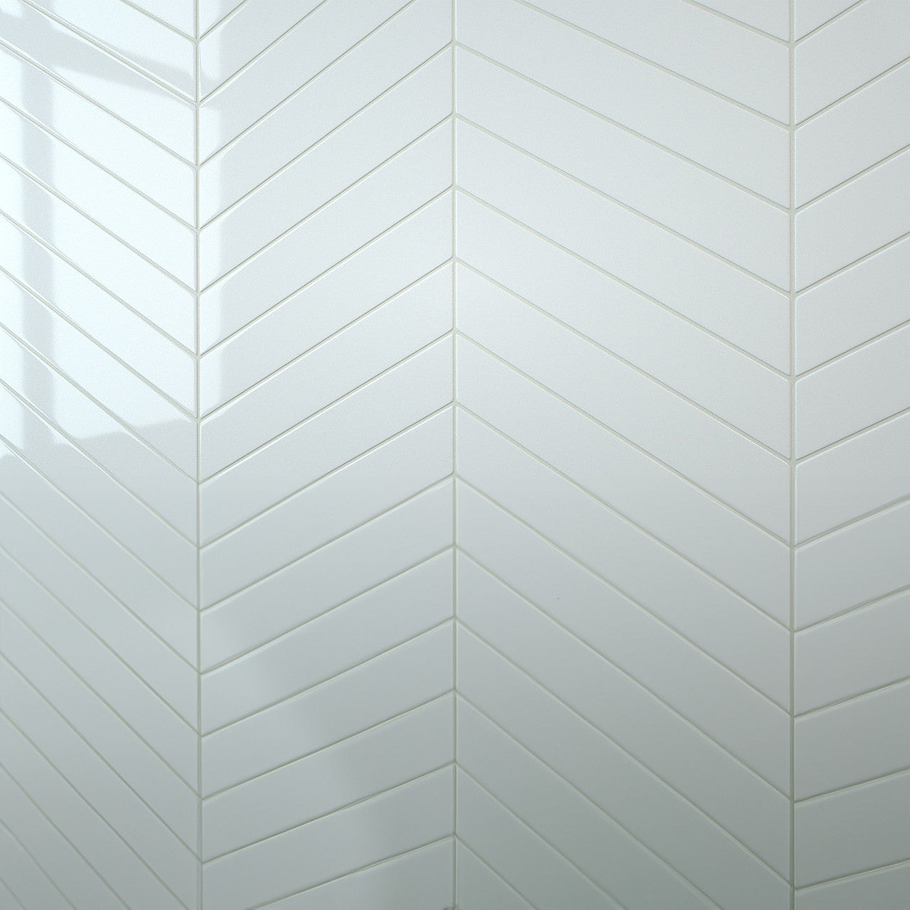 White Chevron Wall Panel