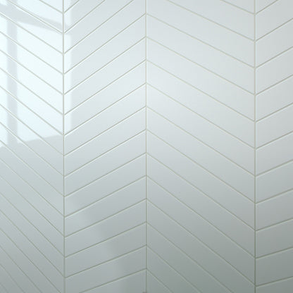 White Chevron Wall Panel
