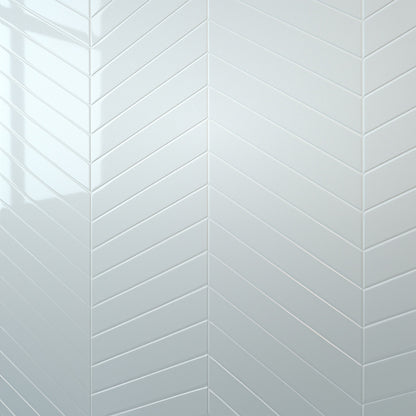 White Chevron Wall Panel