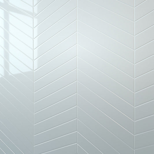 White Chevron Wall Panel