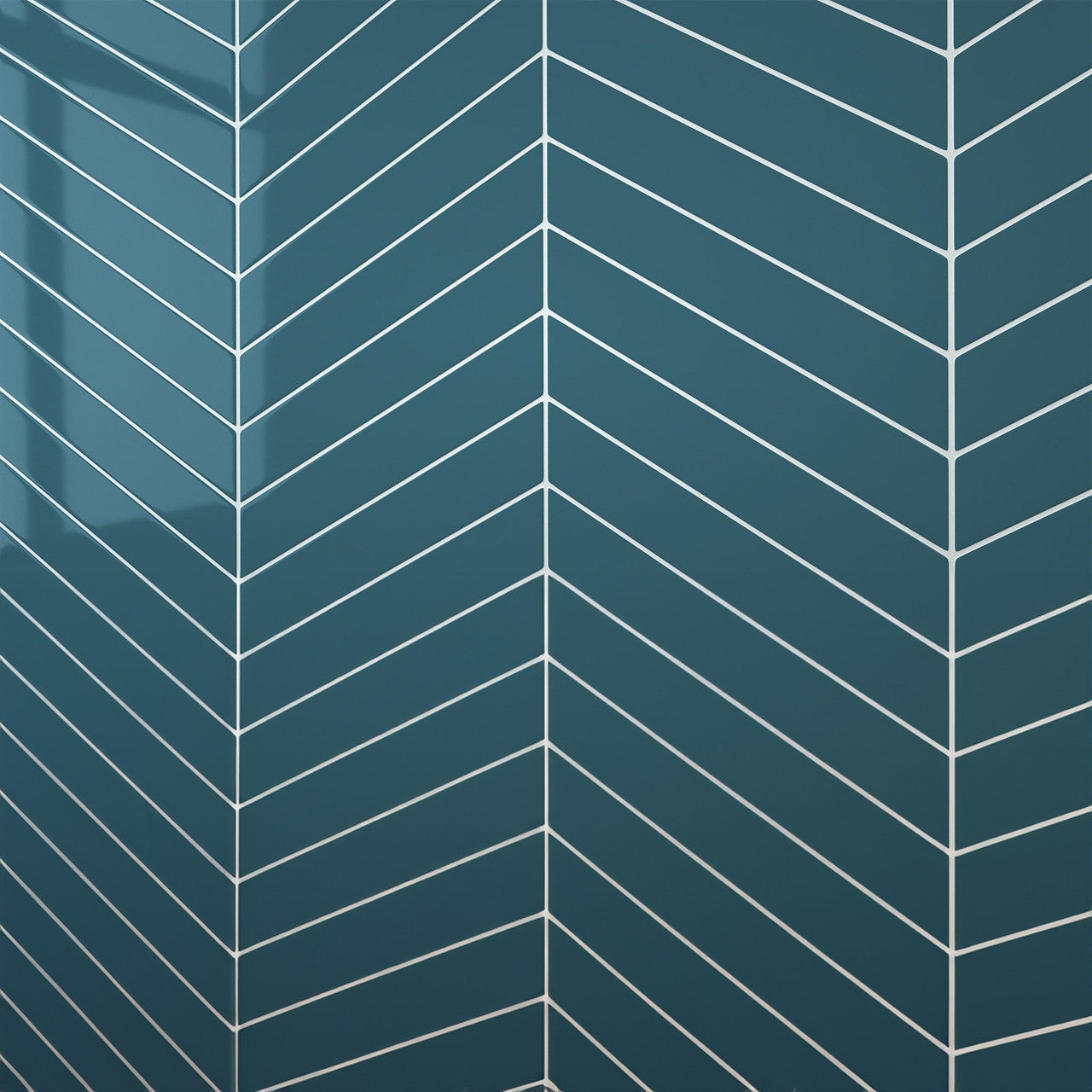 Teal Blue Chevron Wall Panel
