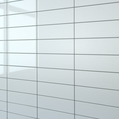 White Large Linear Wall Panel
