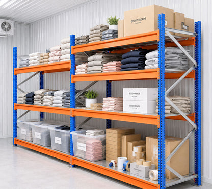 Longspan Warehouse Racking -1 Add On Bay - 3 Galvanised Steel Shelves Per Bay